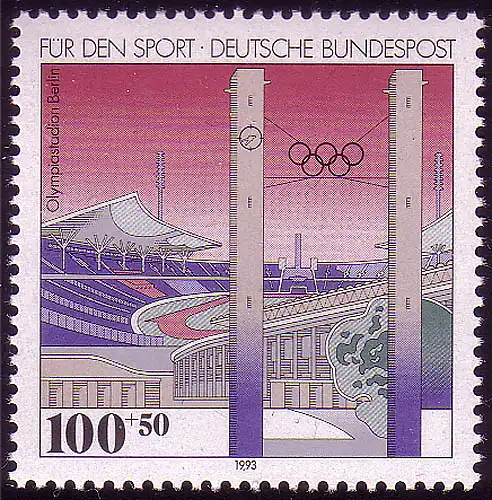 1652 Sporthilfe 100+50 Pf Olympiastadion**