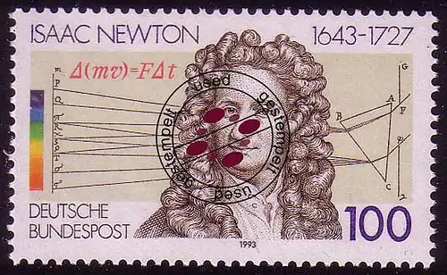 1646 Sir Isaac Newton O gestempelt