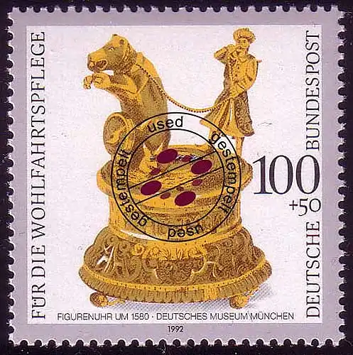 1634 Wofa Horloge de figure 100+50 Pf O