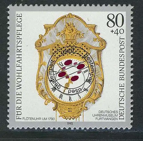 1633 Wofa Flötenuhr 80+40 Pf O