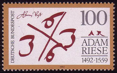 1612 Adam Riese ** post-fraîchissement