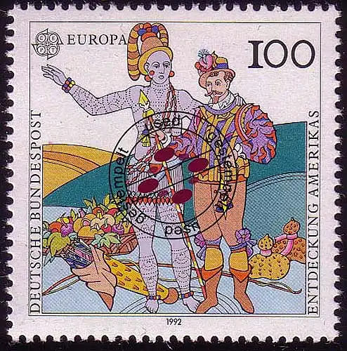 1609 Entdeckung Amerikas CEPT 100 Pf O gestempelt