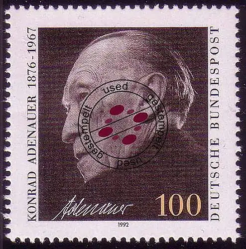 1601 Konrad Adenauer O gestempelt