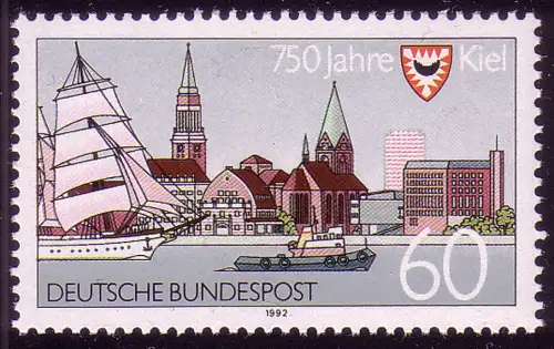 1598 Kiel, 750-jähriges Jubiläum, postfrisch **