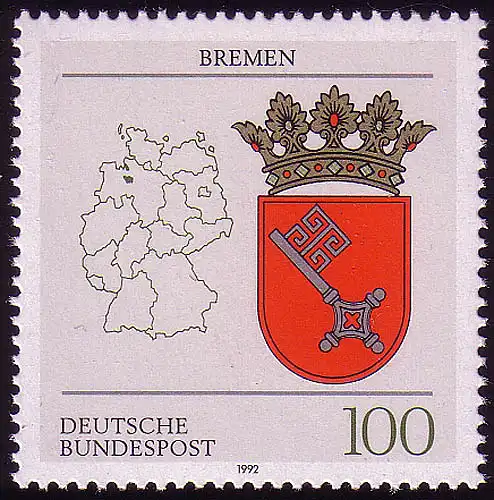 1590 Bremen 100 Pf ** postfrisch