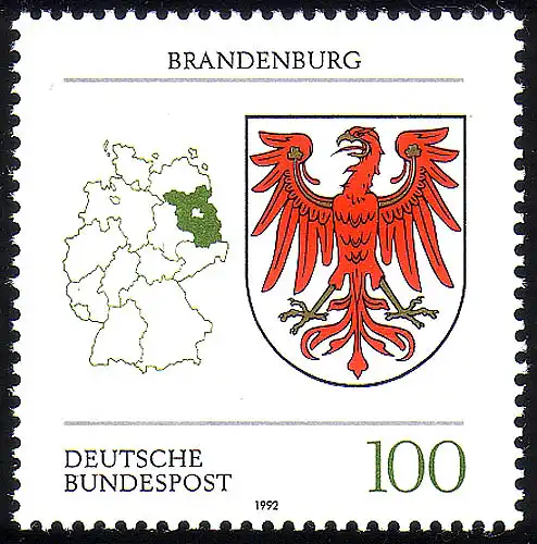1589 Brandenburg 100 Pf ** post-fraîchissement