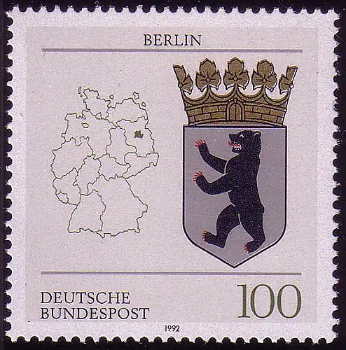 1588 Berlin 100 Pf ** .