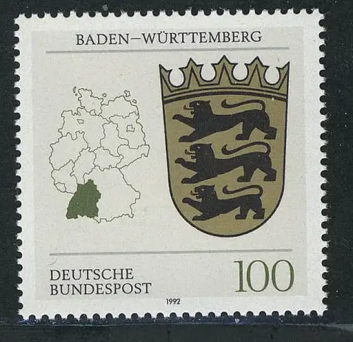 1586 Bade-Wurtemberg 100 Pf **