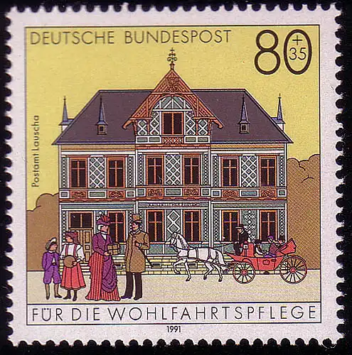 1566 Postamt Lauscha 80+35 Pf **