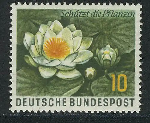 274 Naturschutz 10 Pf Seerosen ** postfrisch