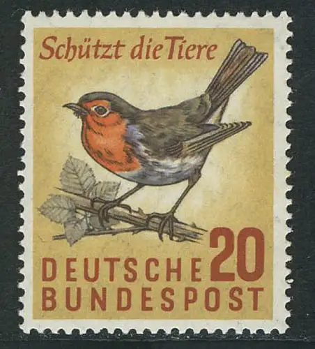 275 Naturschutz 20 Pf Rotkehlchen ** postfrisch