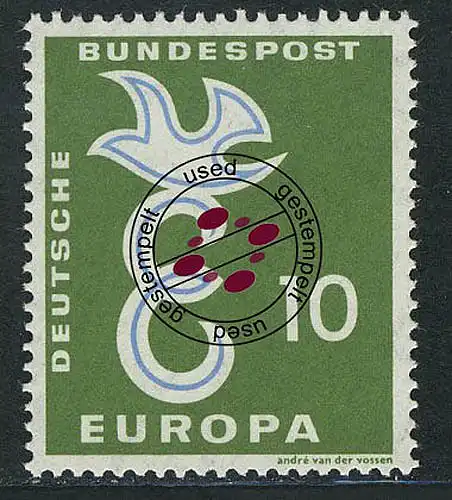 295 Europe 10 Pf Pigeon O Tamponné