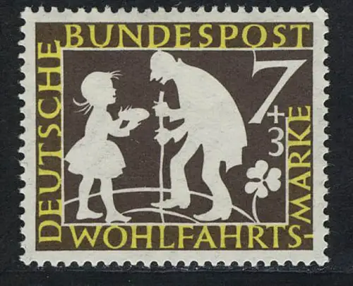 322 Wohlfahrt Brüder Grimm 7+3 Pf Sterntaler, postfrisch **