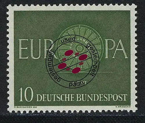 337 Europa 10 Pf Wagenrad O