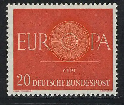 338 Europa 20 Pf Wagenrad **