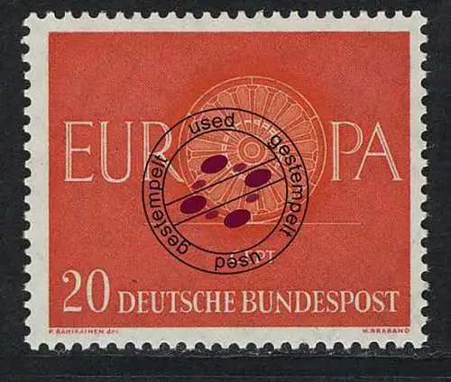 338 Europa 20 Pf Wagenrad O