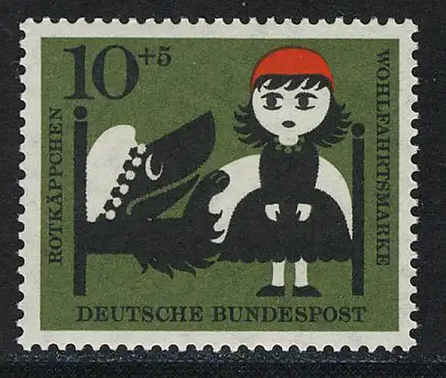 341 Wohlfahrt Brüder Grimm 10+5 Pf Rotkäppchen **