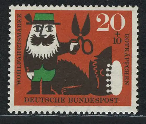 342 Wohlfahrt Brüder Grimm 20+10 Pf Rotkäppchen **
