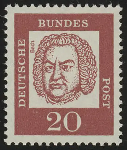 352 Bedeutende Deutsche 20 Pf ** Bach