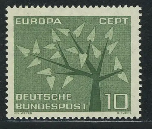 383 Europa 10 Pf Blätter **