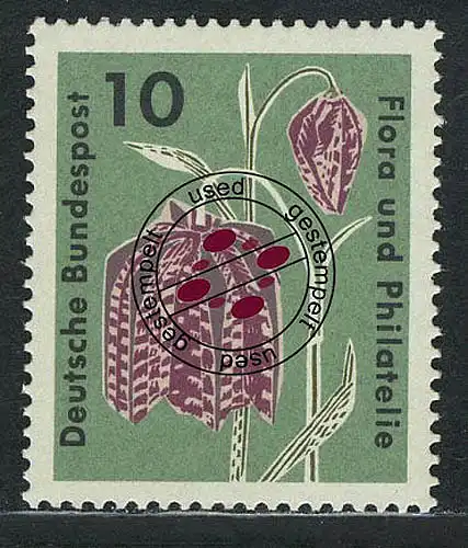 392 Flora 10 Pf Échec fleur O tampée