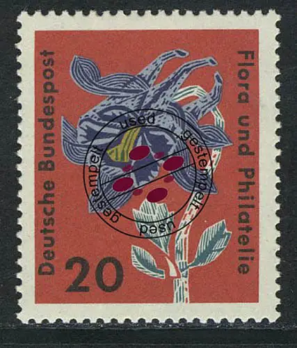 394 Flora 20 PF Gemeine Akelei, gestempelt O
