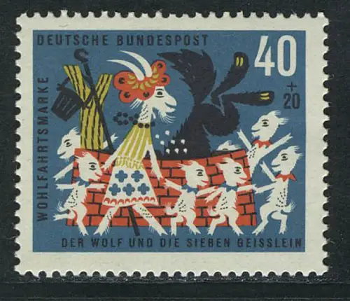 411 Bien-être des frères Grimm 40+20 Pf Sept petits morceaux **