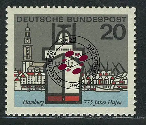 417 Hauptstädte 20 Pf Hamburg O gestempelt