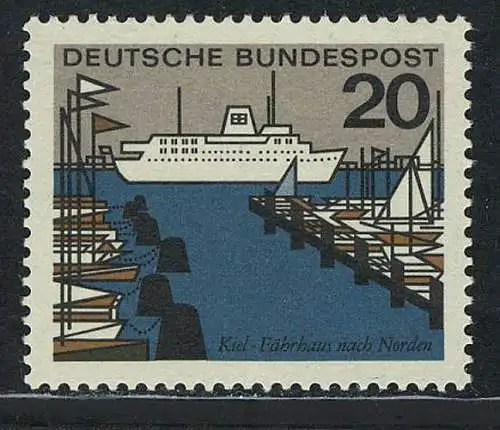 418 Hauptstädte 20 Pf Kiel ** postfrisch