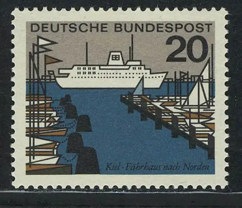 418 capitales 20 pf Kiel ** post-fraîchissement