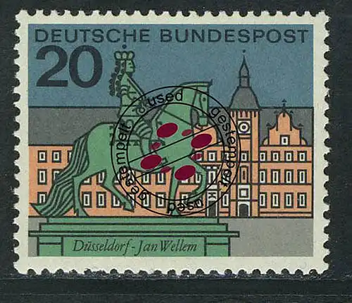 423 Hauptstädte 20 Pf Düsseldorf O gestempelt