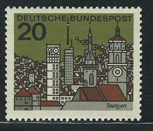 426 Hauptstädte 20 Pf Stuttgart ** postfrisch