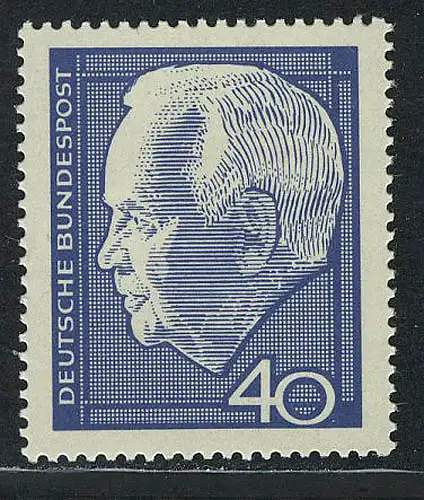 430 Heinrich Lübke 40 Pf ** frais de port