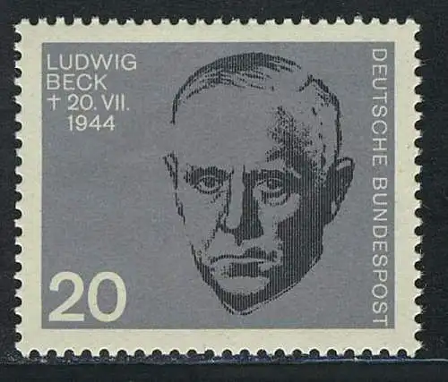 432 aus Block Widerstandskämpfer 20 Pf Beck, postfrisch **