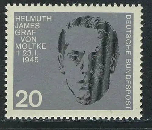437 aus Block Widerstandskämpfer 20 Pf Moltke **