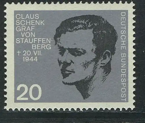 438 aus Block Widerstandskämpfer 20 Pf Stauffenberg **