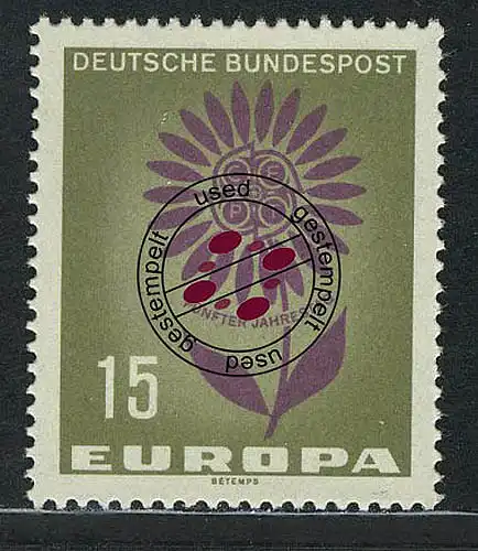 445 Europa 15 Pf Blume O gestempelt