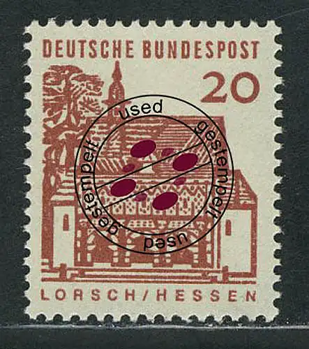 456 Bauwerke 20 Pf Lorsch, gestempelt O