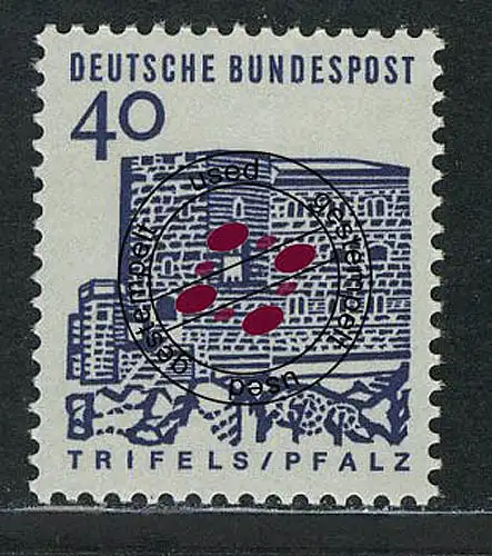 457 Bauwerke 40 Pf Trifels, gestempelt O