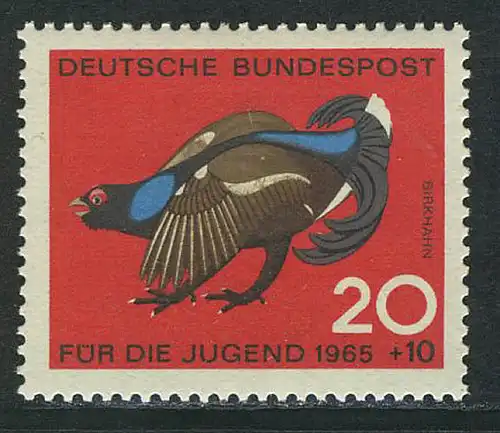 466 Jugend Jagdbares Federwild 20+10 Pf Birkhuhn **