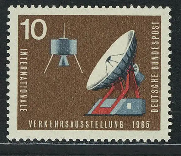 469 Verkehrsausstellung 10 Pf Nachrichtensatellit **