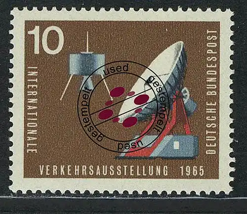 469 Verkehrsausstellung 10 Pf Nachrichtensatellit O