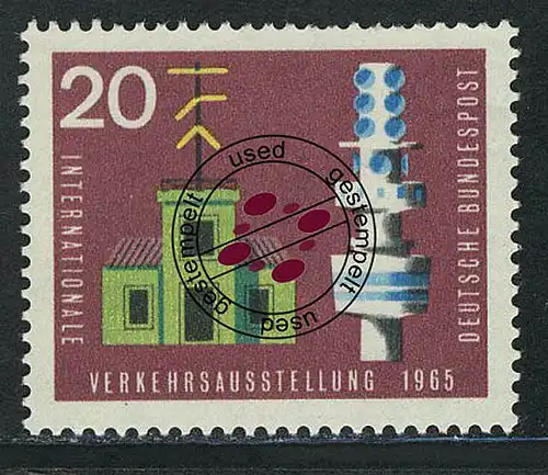 471 Verkehrsausstellung 20 Pf Zeigertelegraph O