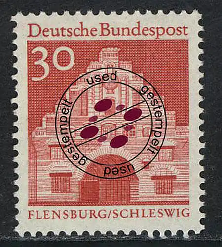 493 Bauwerke 30 Pf Nordentor rot O