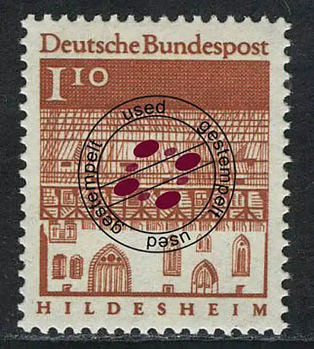 501 Bauwerke 1,10 DM Trinitatishospital O gestempelt