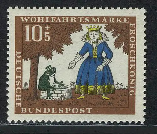 523 Frères de la Bien-être Grimm 10+5 Pf Roi de Grenouille **