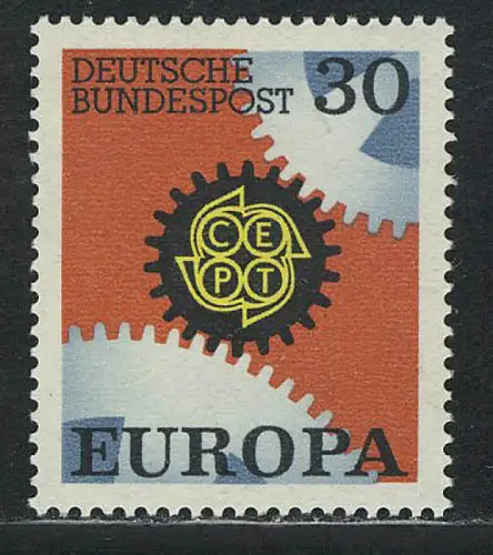 534 Europa 30 Pf Zahnräder **