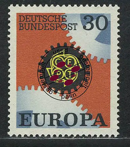 534 Europa 30 Pf Zahnräder O