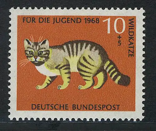 549 Jugend bedrohte Tiere 10+5 Pf Wildkatze **