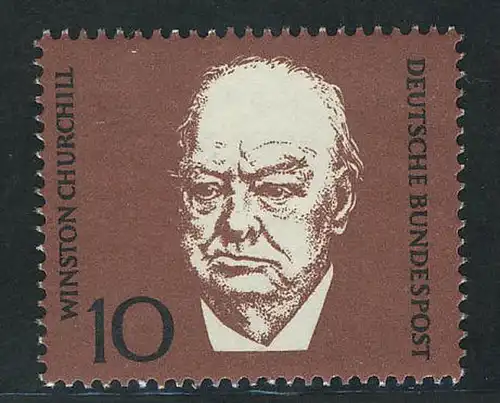 554 Sir Winston Churchill 10 Pf aus Block 4 Adenauer **